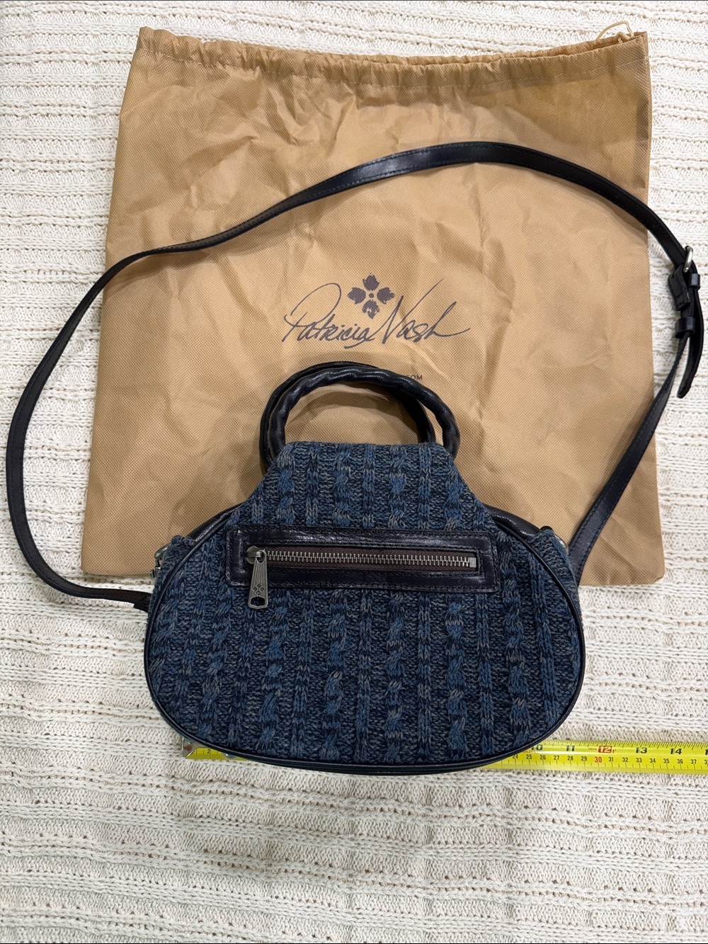 Patricia Nash Milburn Textured Mini Crossbody w/Top Handle and Crossbody Strap